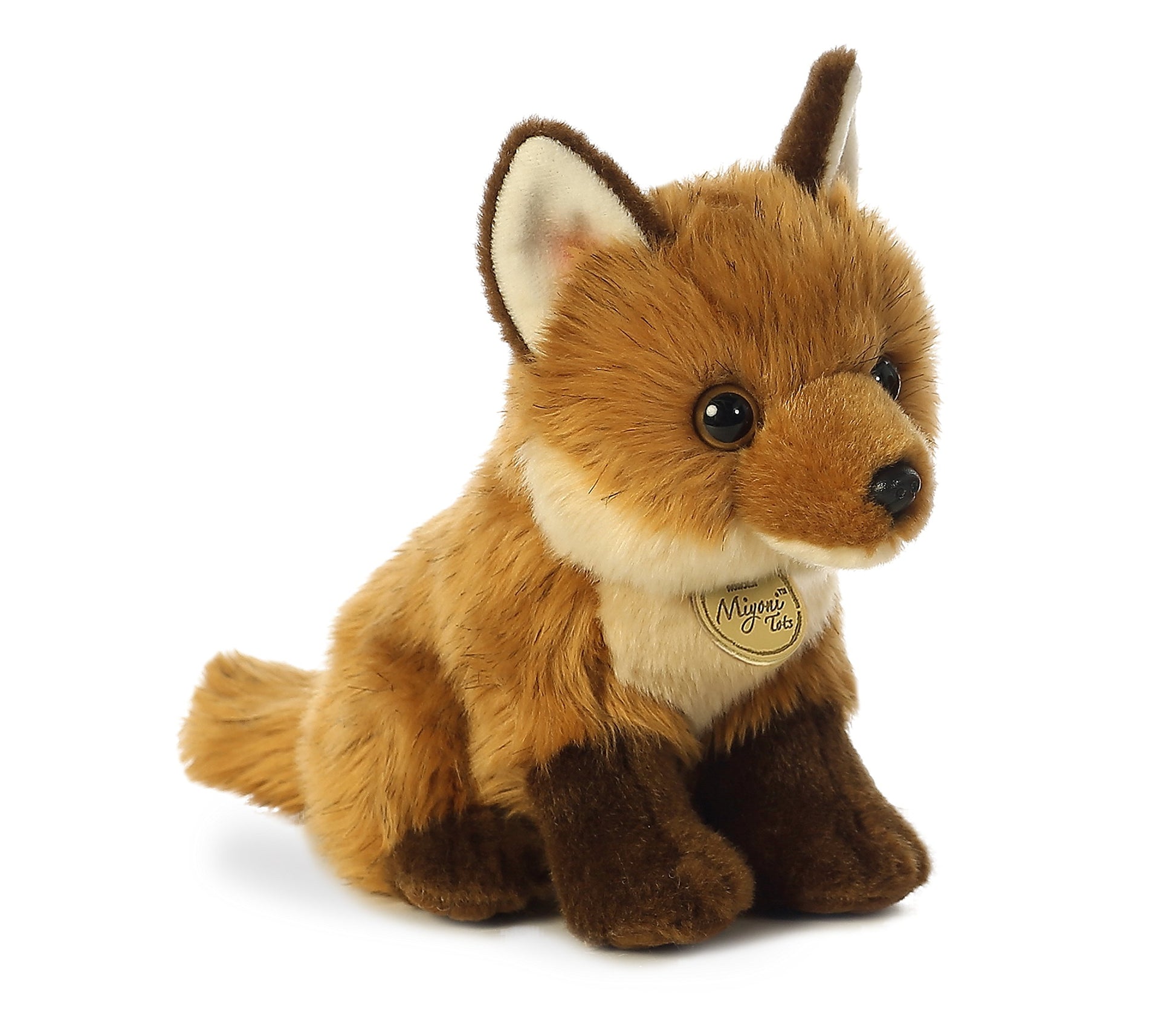 Aurora Adorable Miyoni Tots Fox Kit Stuffed Animal - Lifelike Detail - Cherished Companionship - Brown 9 Inches