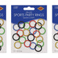 Beistle Sports Party Rings - Del Sparkle Confetti, 1.5 oz, Multicolor, Model 53671, Cardboard Pack of 3