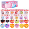 24 Pack Valentines Day Gifts Slime Hearts For Kids Classroom & Party Gifts Exchange, Valentines Cards For Valentine Party Favor,