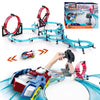 Slot Car Race Track Sets Electric Remote Control Car Track Racing Game Rechargable Magnetic Cars Racing With Hand Controllers Ci