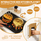 Interactive Wooden Play Kitchen Set For Kids Realistic Features With Extended Storage And 15 Kitchen Accessories, Ideal Pretend