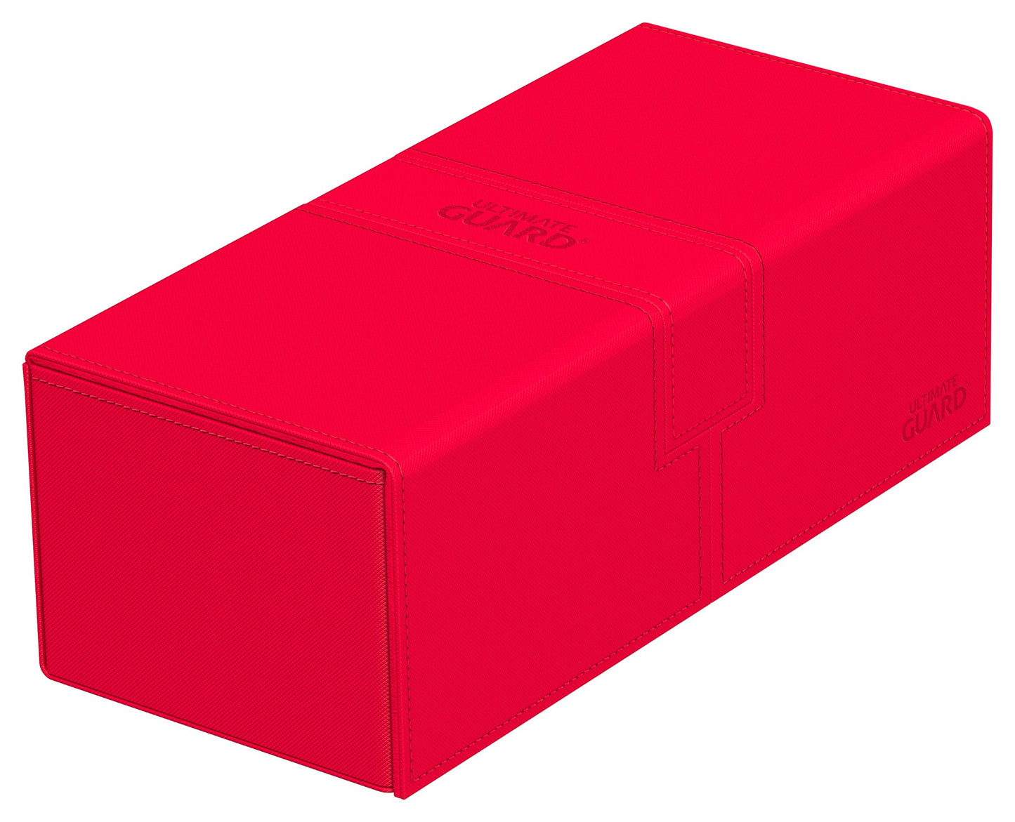 Ultimate Guard Twin Flip'N'Tray 266+, Deck Case For 266 Double-Sleeved Tcg Cards + Dice Tray, Red, Independent Magnetic Closure