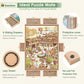 Builderbutler 2000 Pieces Rotating Puzzle Board With 6 Drawers,29.7''X41.3'' Portable Wooden Jigsaw Puzzle Table With Lazy Susan