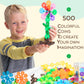 TOYLI Smart Coins Set - 500 Interlocking Discs, STEM Toys, Small Size, Multicolored, Model TOYL-1025