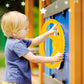Haconba 2 Pack Steering Wheel Playset Plastic Pirate Ships Wheel With Mounting Tools For Kids Playground Outdoor Gym (Yellow, Re