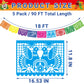 Heartome 90 FT Colorful Fiesta Party Decorations - 5 Pack Large Plastic Papel Picado Banner for Cinco De Mayo & Dia De Los Muertos Decor