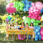 Candy Colorful Balloon Arch, 128 Pcs Pastel Rainbow Balloon Garland With Bright Light Baby Hot Pink Blue Lime Green Balloons, Ma