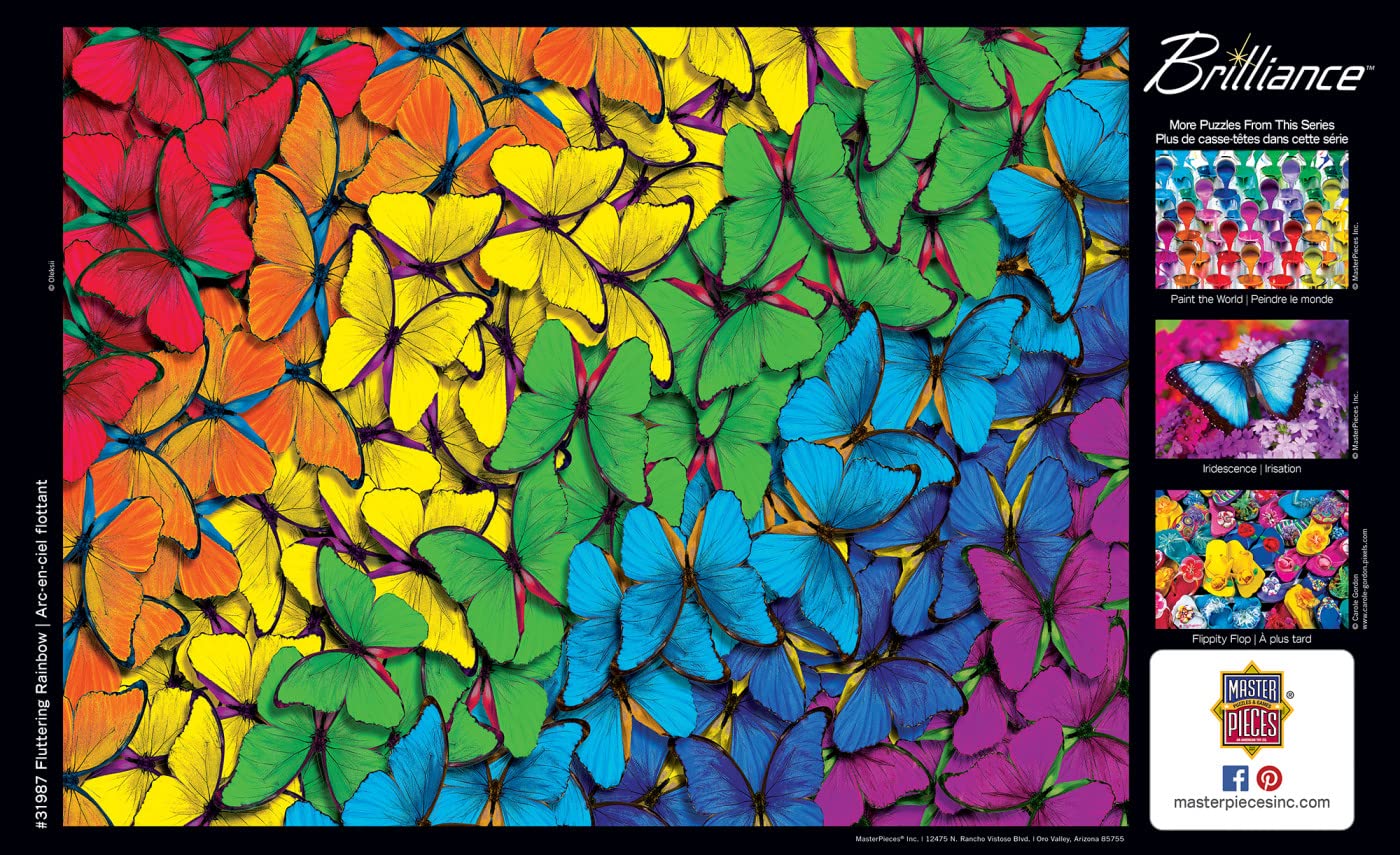 Fluttering Rainbow 550 Piece Jigsaw Puzzle