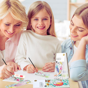 2 Pcs Pocket Watercolor Painting Book Coloring Books For Kids Ages 4-8 Watercolor Paint Bookmark Kit For Kids Watercolor Paintin