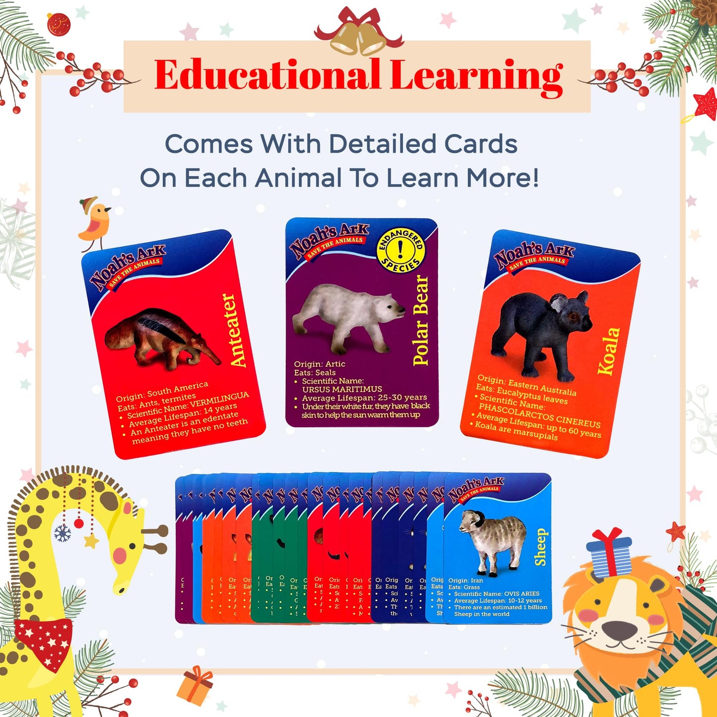 Noah'S Ark Educational Balancing Board Game For Kids & Toddlers - Christian Bible Animal Toy With Rocking Balance - Fun And Learning For Kids