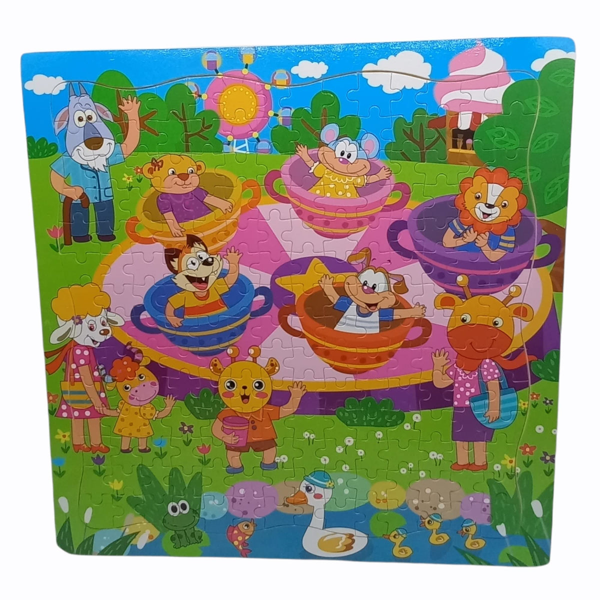 Folca 1 Pc Big Wooden Puzzle for Kids,Educational Toys (Amusement Park Puzzle)