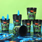 24 Pieces 16 Oz Video Game Theme Cups Gaming Party Favors Set Go Win Level Up Plastic Cups Gamer Frosted Cup For Popular Video Party Supplies Kids Gamer Birthday Decorations(Green)