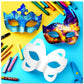 Leyndo 48 Pack Paper Mache Masks Craft Masks Blank DIY Halloween Mask Half Face Paintable Mask Mardi Gras Masquerade Cosplay(Ass
