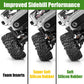 INJORA 1.3 Silicone Rubber Inserts and Cling On Tires for SCX24 TRX4M AX24 1/18 1/24 Micro Crawler Upgrade(Green)