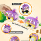 Helsort Baby Car Toys for 1 Year Old Boy with Musical Playmat, Animal Sounds and Pull Back Vehicles for Toddlers 1-3, Soft Baby