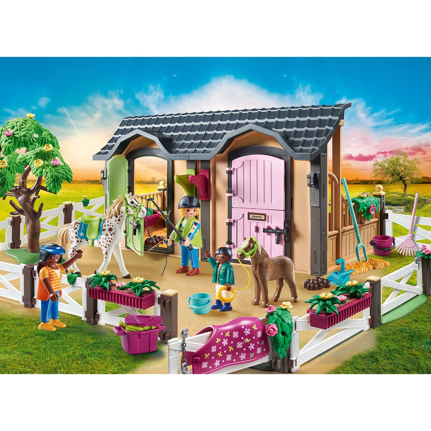 Playmobil Horseback Riding Lessons - Colourful Plastic Set - Model 70995 - Standard Size