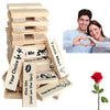 Adults Blocks Tower Game For Couples Wood Stacking Board Valentine Night Dating Lovers Game Gifts