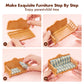 ROBUD Wooden Dollhouse for Kids, Pretend Play Toy, One Size, Orange & Green, Model RB-WDH07, Perfect for Ages 3-6