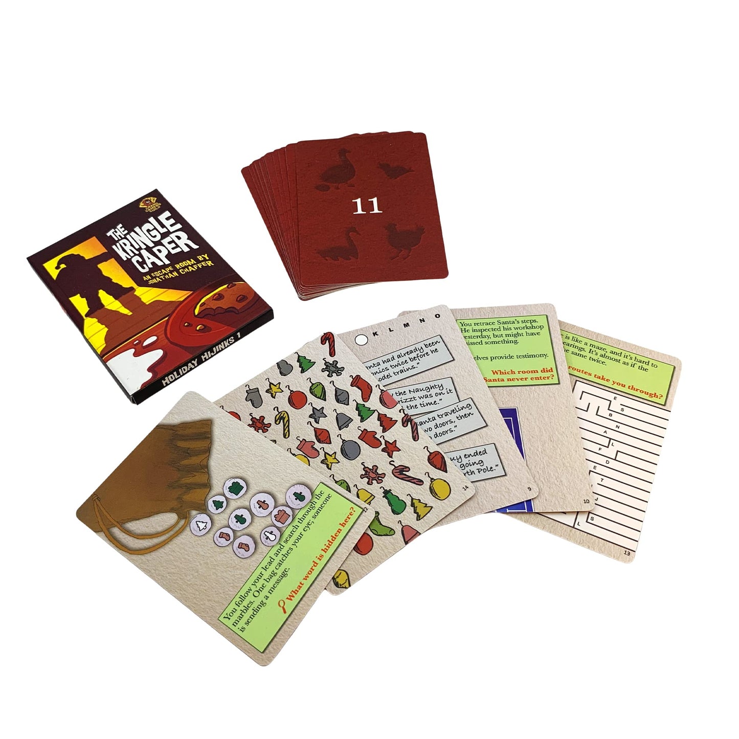 Big Potato Escape Room In Your Pocket | Kringle Caper: An Easy Strategy Game For Winter. Mini Escape Rooms For Birthdays, Holidays, Couples, Families.