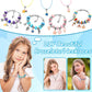 Charm Bracelet Making Kit for Girls, Kids Charm Bracelet Making Kit with Jewelry Gift Box for Girls Sister, Necklace Arts Crafts