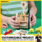 Stanley Jr. Red Toolbox Diy Truck Catapult Building Kit For Kids Jk005-Sy: Children’S Yellow Wood Construction Toy Beginning Woodworking Set With Paints Ages 5-12