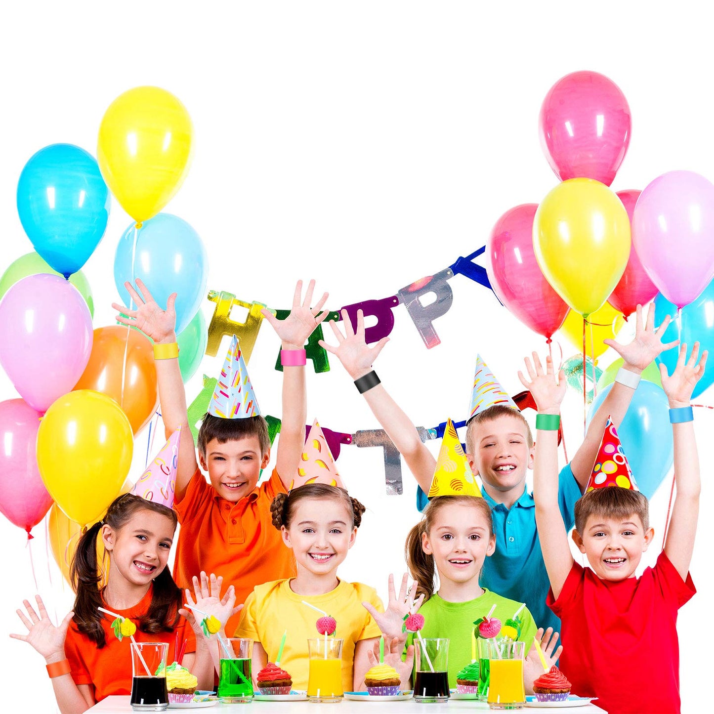 Skylety 26 Pcs Rainbow Silicone Slap Bracelets Bulk, Soft and Safe Blank Silicone Slap Bracelet for Adults and Teens, Craft Proj