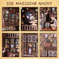 Itefdtutne Book Nook Kit For Adults, Diy Miniature Dollhouse Booknook Kit With Led Light, 3D Wooden Bookshelf Puzzle Booknook In