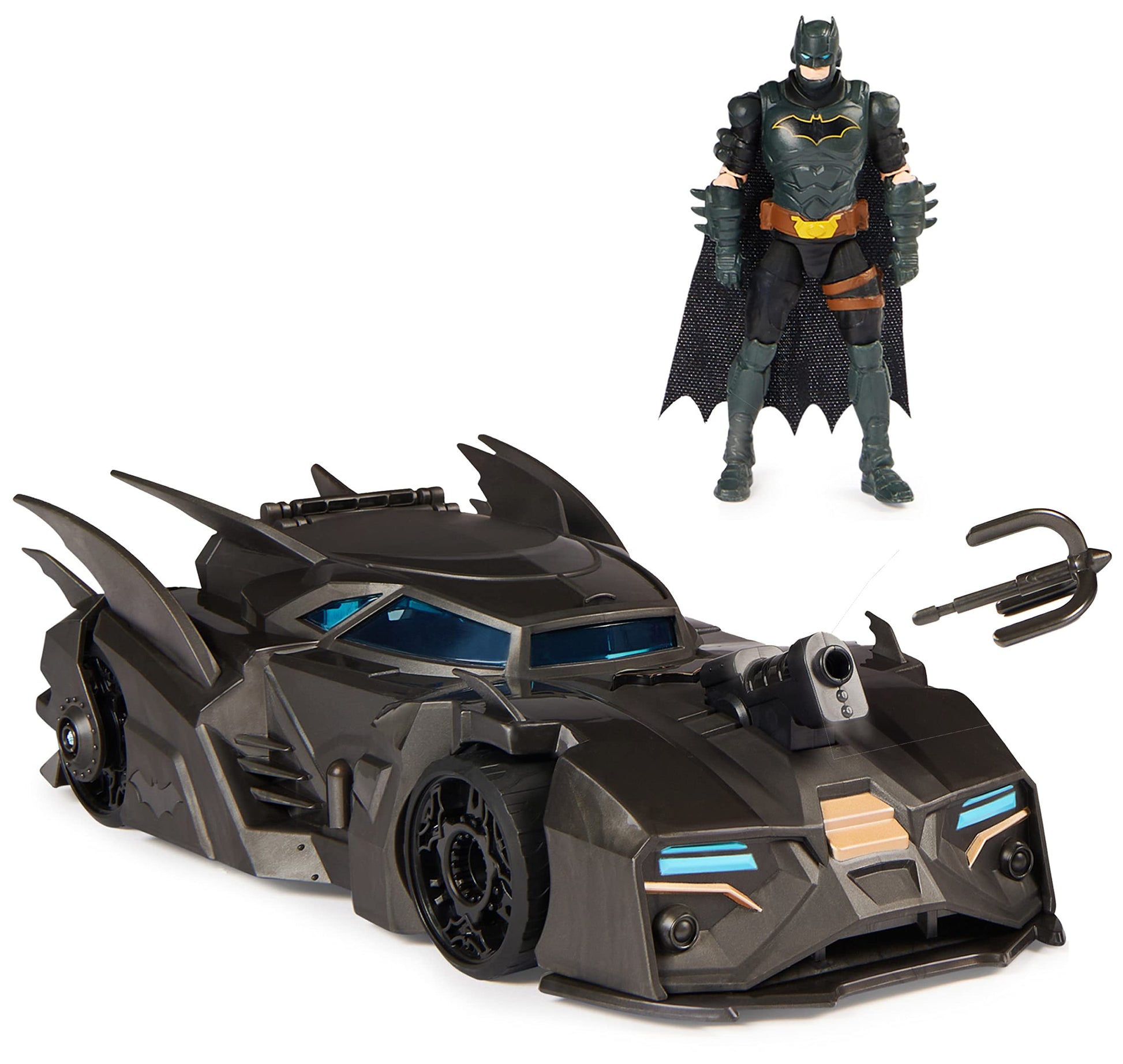 DC Comics  Crusader Batmobile Playset with limited availability 4-inch Batman Figure  3 Super-Villain Paper Figures  Kids Toys for Boys and Girls Ages 4+