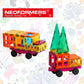 NEOFORMERS 2 Piece Magnetic Tiles Car Set Truck Kit Toy with Stronger Magnets, Educational Magnet Building Tile Magnetic Blocks