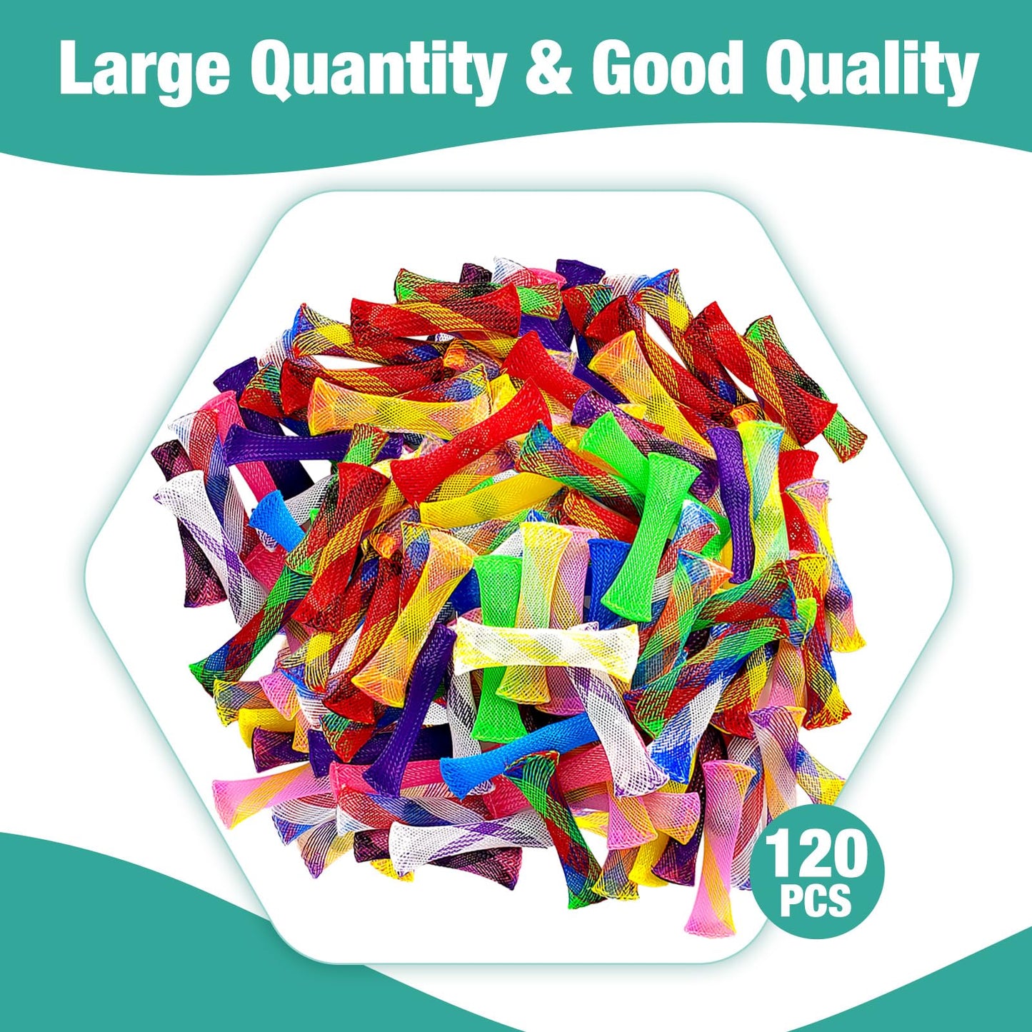 Yuqilin 120 Pcs Fidget Toys Marble Mesh Fidget Toys Bulk, Stress Relief Sensory Colorful Fidget Toy Set For Kids Adults With Adh