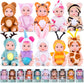 Vueos 10PCS 4inch Mini Reborn Baby Dolls Set with 10 Handmade Outfits