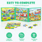 Magnetic Puzzles For Kids Ages 3-5, 3 In 1 Traffic Vehicles Toddlers Magnet Jigsaw Puzzle Book, Kids Travel Road Trip Puzzle Toys For Boys And Girls Ages 4-8 (Traffic)