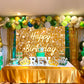 Gold Flash Square Wall Backdrop for Photography Golden Happy Birthday Glitter Sequin Shimmer Background Sweet 16 Girls Woman 20t