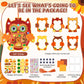 24 Sets Fall Crafts Kit DIY Tissue Paper Crafts DIY Owl Sun Catcher Craft Ornaments Hanging Decorations Art Owl Pumpkin Leaf Sun