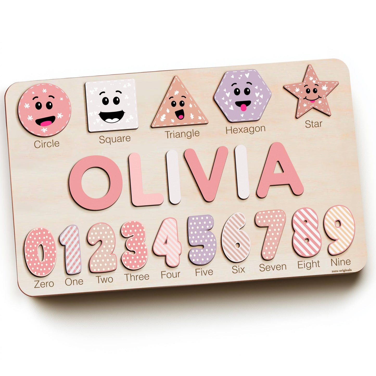 Zuzu Puzzle Puzzles for Toddlers Boy and Girl  Personalized Name Puzzle  Toy  Gifts for 0 1 2 3 Years Old  Baby Gifts  Baby Shower  Christmas  New Baby  0 3 6 9 12 24 Months-TSCA CPC Certified