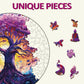 masseruon Tree of Life Puzzles for Adults, 300 Piece Puzzles for Adults(L, 13.4x13.4in), Unique Round Jigsaw Puzzles, Creative C