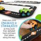 Skoolzy 36-Piece Alphabet Cars - Alphabet Learning Toys With Felt Track Set For Abc Recognition - Ideal Manipulatives For Preschoolers, 3 Year Old Boy Gift, And Toys For 2 Year Old Boys