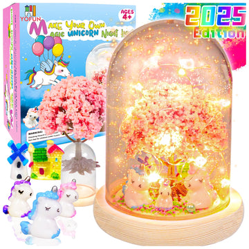 Y YOFUN Unicorn Night Light Craft Kit for Kids, Large Multicolor, Ages 4-9, Model US-UNICORN LIGHT