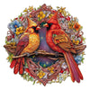 Wooden Puzzles For Adults, Wooden Cardinal Puzzle, 300 Pieces Puzzles For Adults, Birthday Gifts For Puzzle Lover, Family Puzzle Game (L-13.9 * 13.8In)