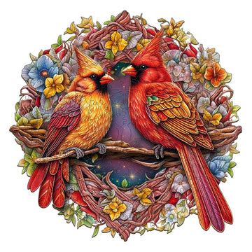 Wooden Puzzles for mature-themeds  500 Pieces Cardinal Puzzles for mature-themeds  Difficult Puzzle Gifts for Puzzle Lover  Wood mature-themed Puzzles (XL-17.3 * 17.2in)