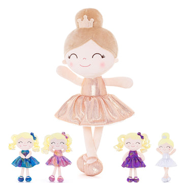 Gloveleya Baby Girl Gifts Baby Dolls Soft Doll Glitter Fish Scale Skirt Girl Pink 12Inches