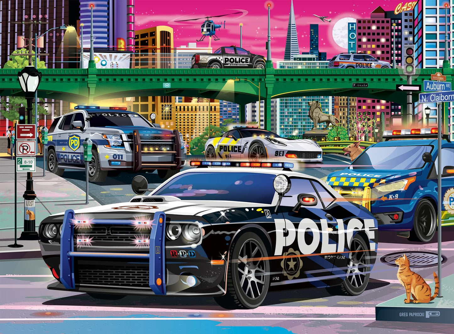 Ravensburger Police on Patrol 150 XXL Jigsaw Puzzle - Unique Cardboard Pieces, Multi-Color, Model 13412