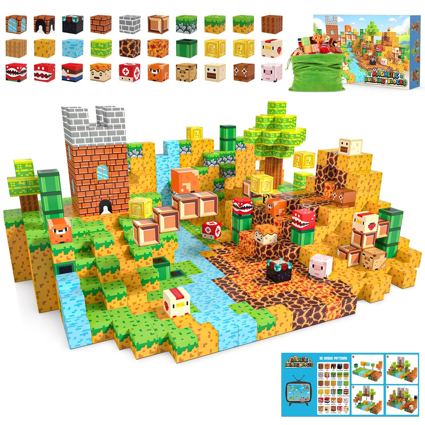 Fuwidvia Magnetic Blocks - 100Pcs Magnets Cubes, Magnetic Building Blocks Stem Montessori Sensory Toys For 3 4 5 6 7 8-13 Year Old Boys Girls Birthday For Kids