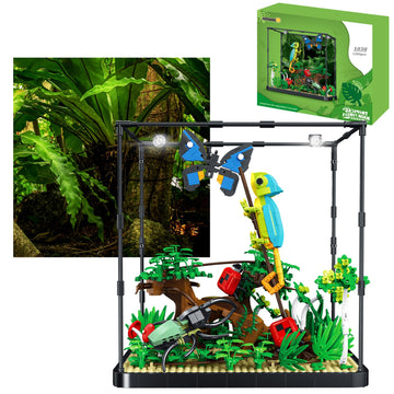 Flowers Insects Collection Building Set Compatible with Lego Sets for Adutls,Ideas Insects Terrarium Building kit,with Butterfly