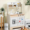 Sainsmart Jr. Wooden Play Kitchen For Kids - Premium Toddler Pretend Play Cooking Set - Includes Stove, Refrigerator, And Access