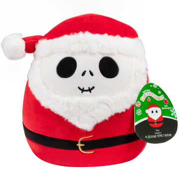 Squishmallows 8-Inch Jack Skellington - Sandy Claws Edition - Nightmare Before Christmas - Official Jazwares Plush - Collectible