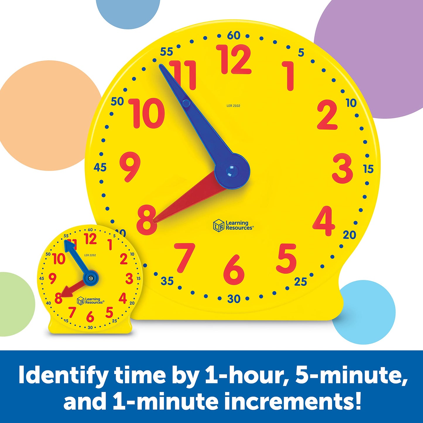 Learning Resources Classroom Clock Kit -25 Pieces, Ages 5+ Clock For Kids, Learning To Tell Time, Clocks For Teaching Time, Teacher And Classroom Supplies