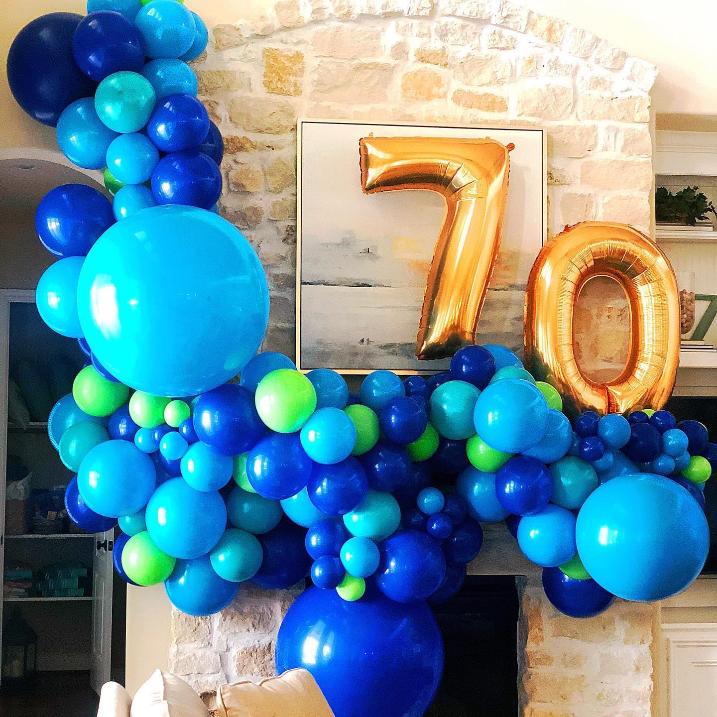 Bezente Teal Giant Balloons 36 Inch - 8 Pack Jumbo Teal Balloons Large Round Turquoise Latex Balloons For Wedding Baby Shower Bi