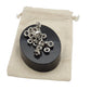 SanAndCo Magnetic Desktop Sculpture - Stacking Nuts - Small Silver Metal in Burlap Bag - Model 43234-228