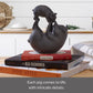 Elements 5.12X2.95X5.91 Inch Mother And Baby Pig Resin Tabletop Decor Black